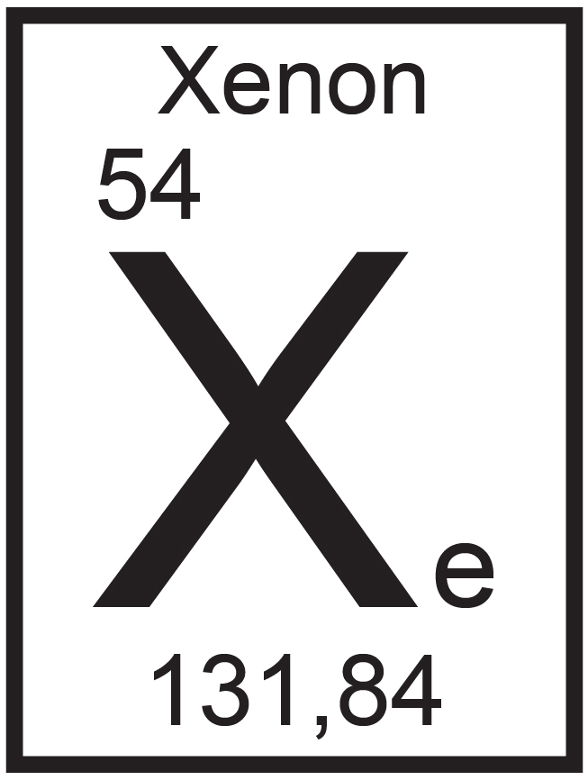 Xe (Xenon) Wandtattoo – Elementsymbole des Periodensystems als Chemie-Alphabet