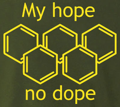 Anti Doping Tasche -My hope no dope- Jutebeutel für Sport und Fitness