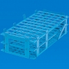 blaue PP-Reagenzglasständer sind geeignet zum Temperieren von Reagenzgläsern und Proberöhrchen im Wasserbad