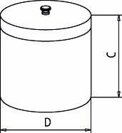 Wattezylinder Edelstahl Deckelbüchsen mit Stülp-Knopfdeckel
