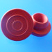 20mm Injektionsstopfen, rotbraun, Brombutyl, 48° Shore A