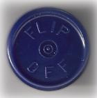 20mm Flip-Off Kappe, Mittelabriss, dunkelblau