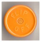 20mm Flip-Off Kappe, Mittelabriss, gelb