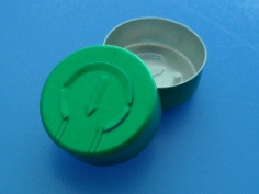 20mm Ganzabrisskappe, grün lackiert 20mm Ganzabrisskappe, grün lackiert