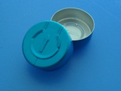 20mm Ganzabrisskappe, blau lackiert 20mm Ganzabrisskappe, blau lackiert