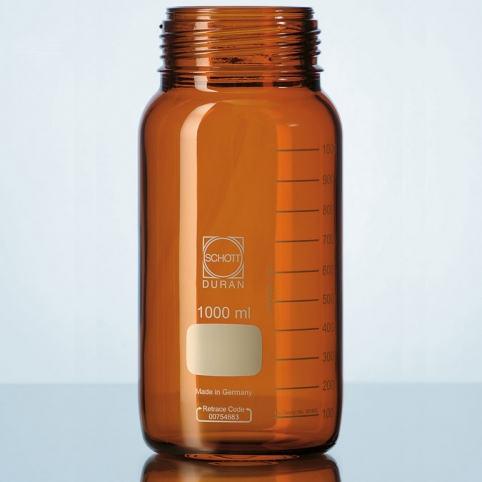 Weithals-Laborflaschen aus braunem DURAN-Glas ab 1 Stück ohne Mindermengenzuschlag: