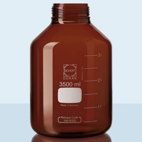 Laborflaschen aus braunem DURAN-Glas mit Gewinde GLS 80 ab 1 Stück ohne Mindermengenzuschlag: