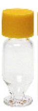 Aufbewahrungsflaschen aus Klarglas mit farbigen Schraubkappen inklusiv eingeklebter PTFE-Dichtung,  ø 12 mm, 1ml bis 2ml