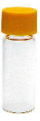 Aufbewahrungsflaschen aus Klarglas mit farbigen Schraubkappen inklusiv eingeklebter PTFE-Dichtung,  ø 14 mm, 1ml bis 5ml