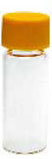 Aufbewahrungsflaschen aus Klarglas mit farbigen Schraubkappen inklusiv eingeklebter PTFE-Dichtung,  ø 17 mm, 2,5ml bis 10ml