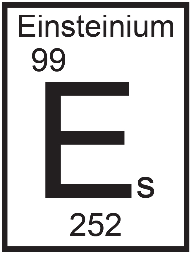 Es (Einsteinium) Wandtattoo – Elementsymbole des Periodensystems als Chemie-Alphabet