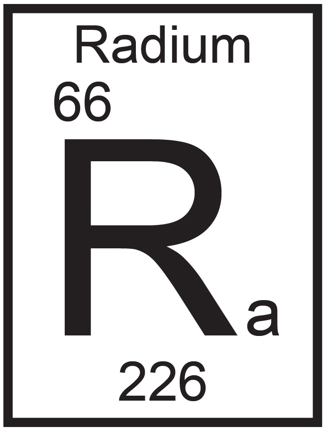 Ra (Radium) Wandtattoo – Elementsymbole des Periodensystems als Chemie-Alphabet