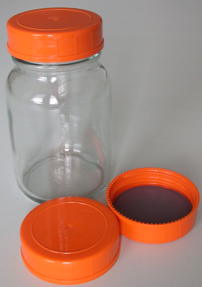 Lackaufbewahrungs-Flasche, lösemitteldicht, Weithals, Klarglas, Schraubverschlussglas, lösungsmitteldicht