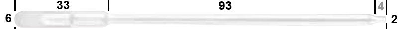 Skizze 0,2ml -- Pasteur-Kunststoff Pipetten 130mm lang Skizze 0,2ml -- Pasteur-Kunststoff Pipetten 130mm lang