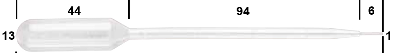 1ml Kapillare Pasteur-Plast Pipetten 144mm Tropfen 14µl Einmalpipetten für Probenvorbereitung