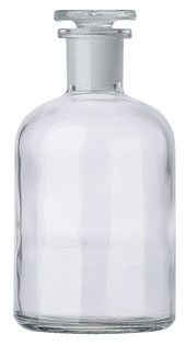 Enghals-Glasschliffflaschen, Enghals-Schliff-Flaschen aus Klarglas, Drogerie-Flaschen
