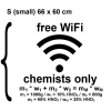 Chemie-Wandtatoo - free WiFi chemists only Größe S