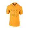 Farbe: gelb 5-Ring Heterocyclen-Poloshirt