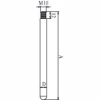 Skizze Stativstangen M10 aus Edelstahl / Sketch support rods M10 made of stainless steel