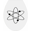 Atom-Piktogramm - Sticker auf Klodeckel